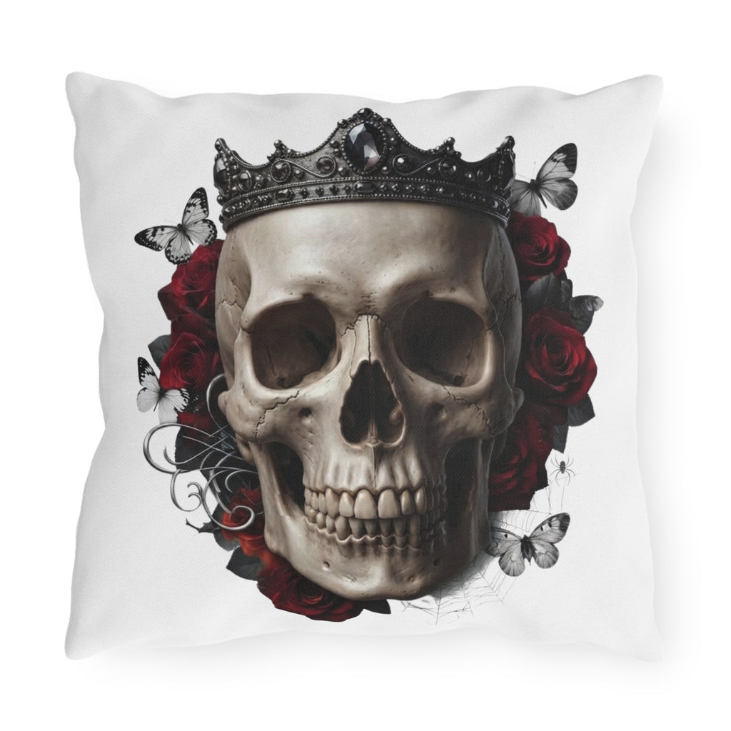 Haunting Adeline White Skull Pillow