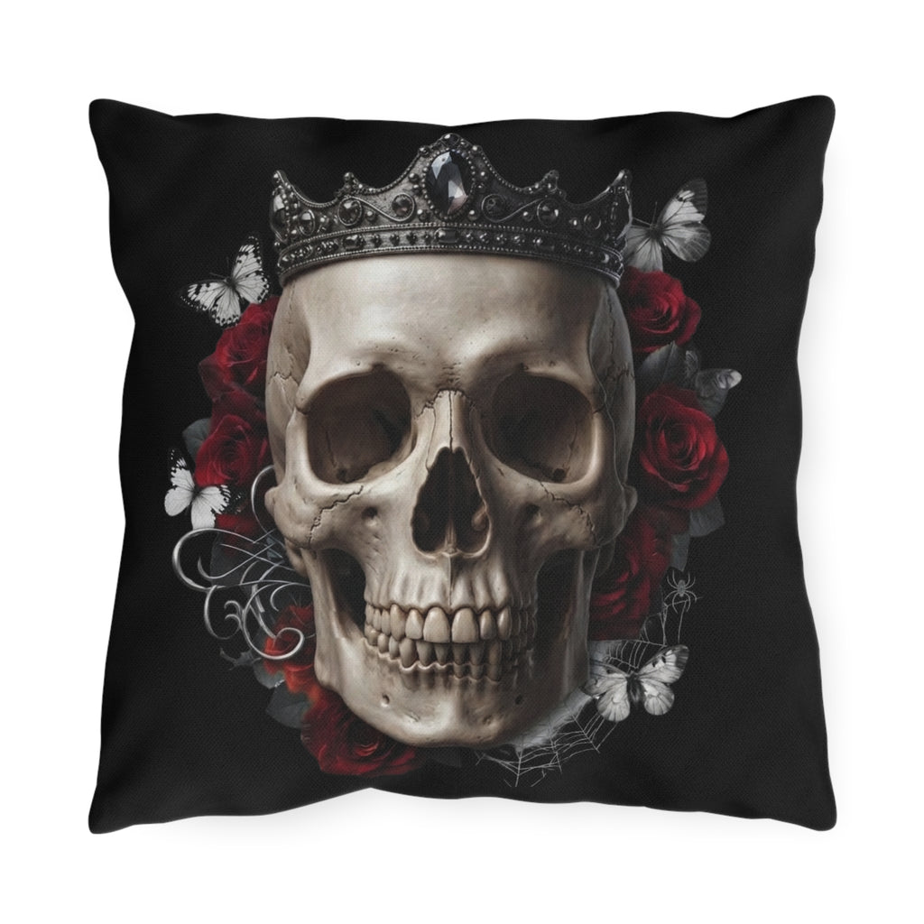 Haunting Adeline Black Skull Pillow