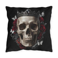 Haunting Adeline Black Skull Pillow