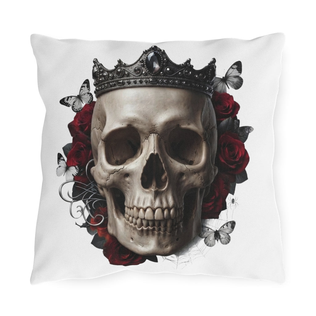 Haunting Adeline White Skull Pillow