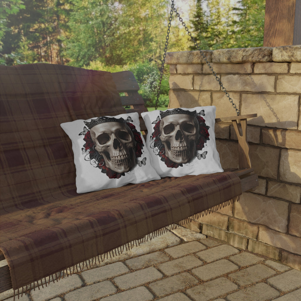 Haunting Adeline White Skull Pillow
