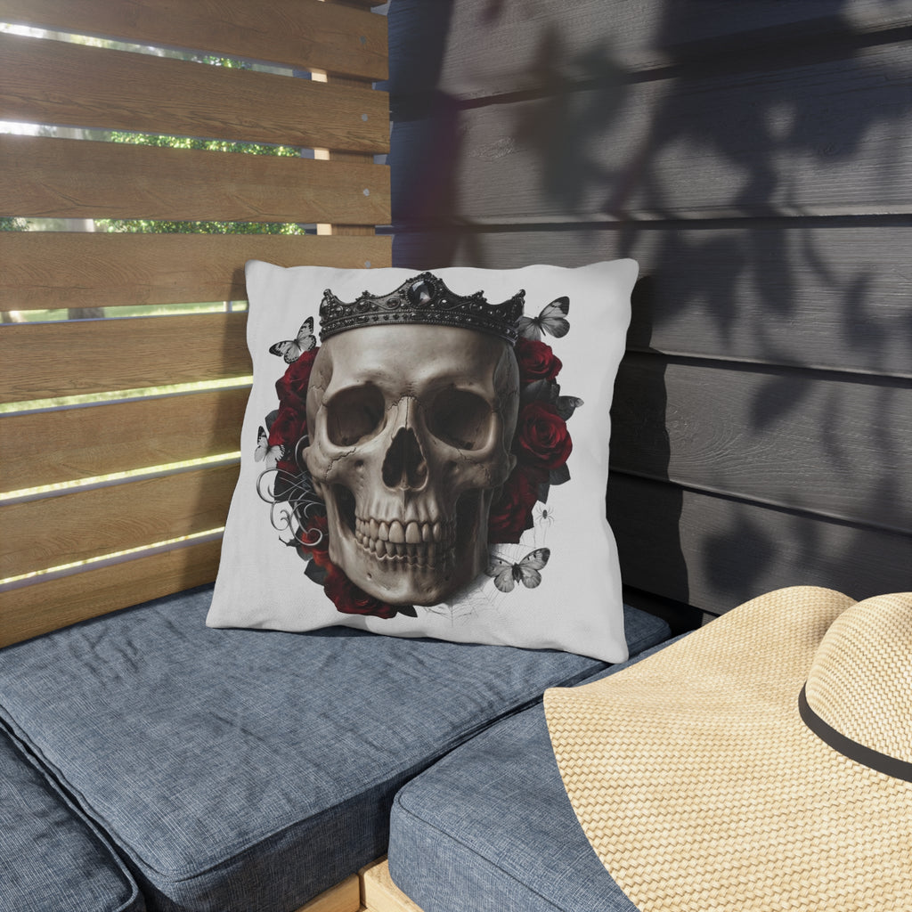 Haunting Adeline White Skull Pillow